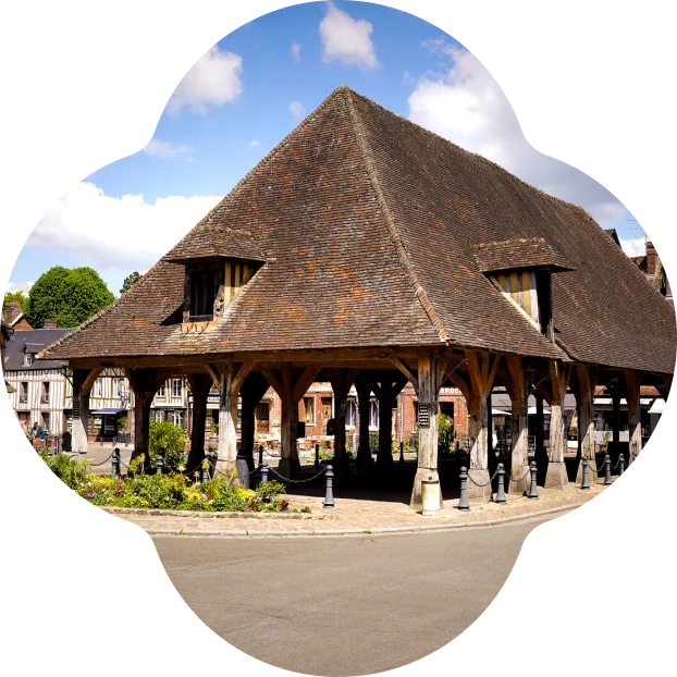 Carte des cinq villages : Lyons-la-Forêt, Fleury, Romilly, Perriers-sur-Andelle et Charleval